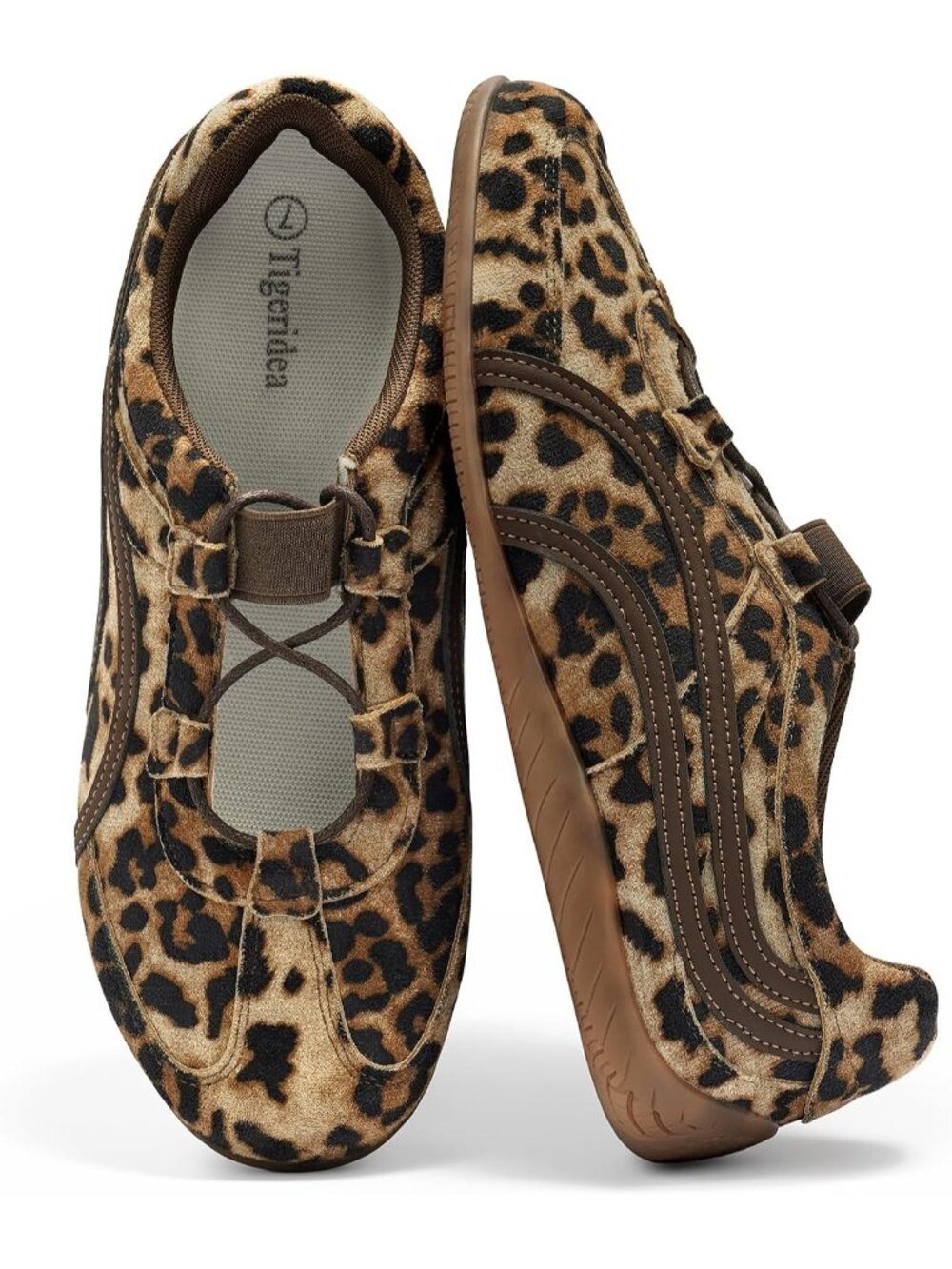 🆕Women's Leopard Mary Jane Sneakers Casual Walking Tennis Breathable Shoes